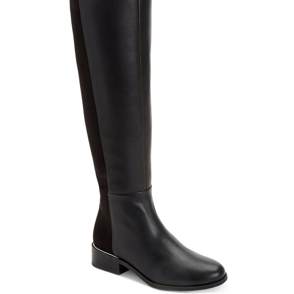 Ludlowe Womens Laceless Leather Over-the-Knee Boots